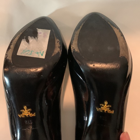 Black Prada open toe pumps - Picture 6 of 6
